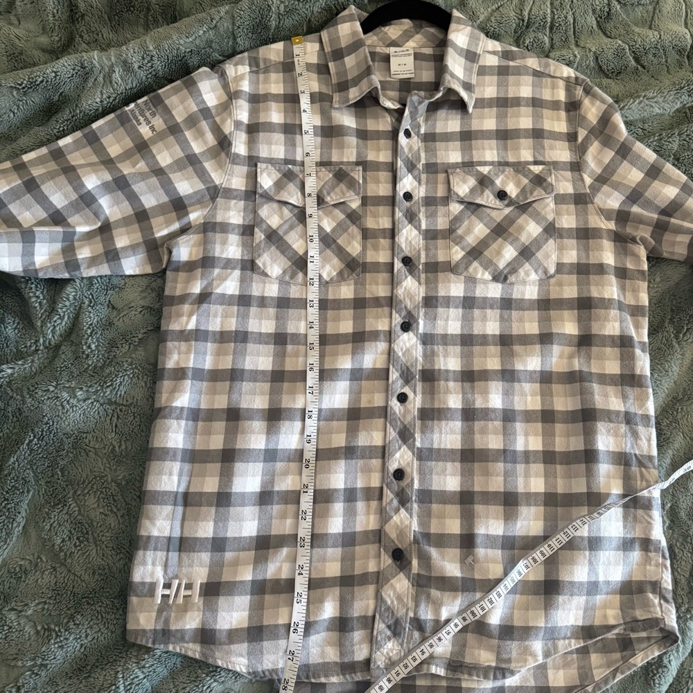 Helly Hansen Gray Casual Button Down Shirt Size M… - image 7